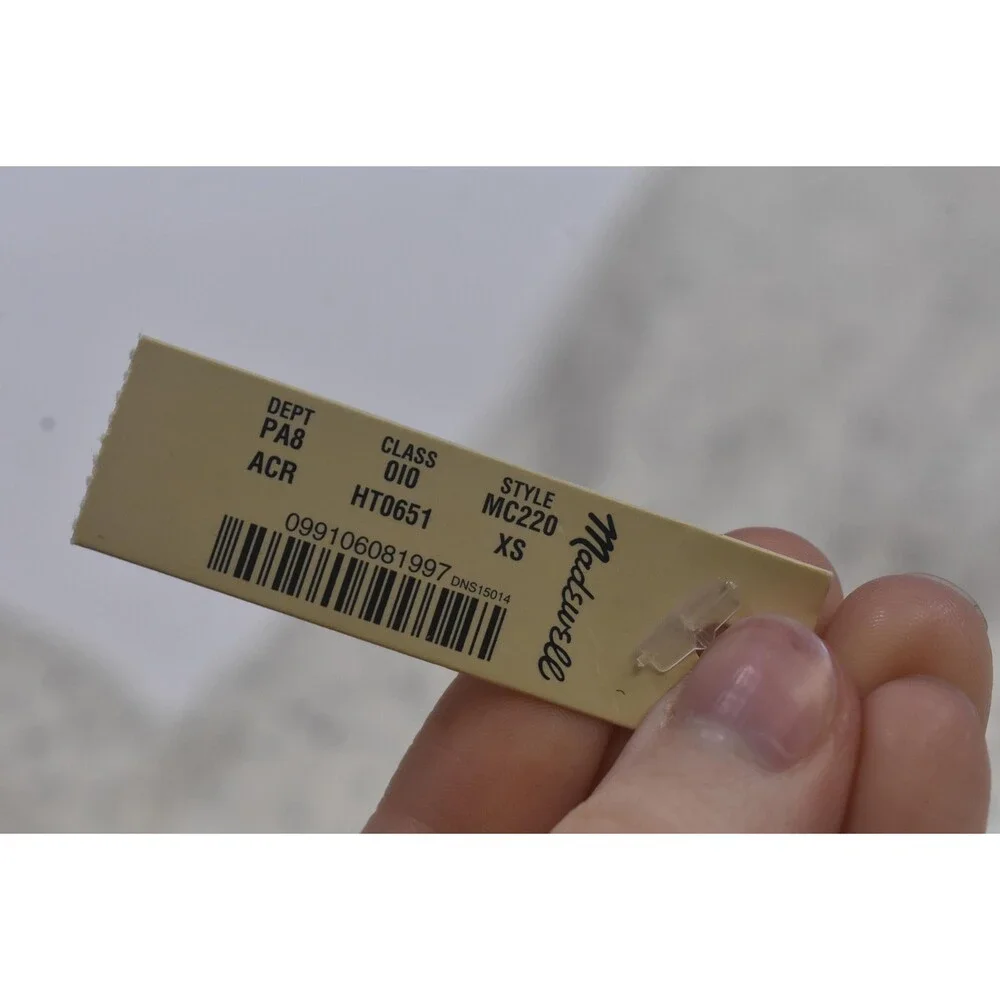 Madewell Sweatshirt Womens XS White Speckled Mock Neck Fleece Pullover Buttons - Picture 9 of 12